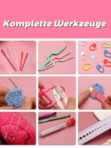 46pcs Crochet Hook Set With Storage Box, Ergonomic Soft Handle Crochet Hooks, Knitting Set, Sewing Tools, Crochet Tools, Suitable For Crocheting Pet Clothes, Perfect For Beginners, Gift For Women - Multi-color - View 7