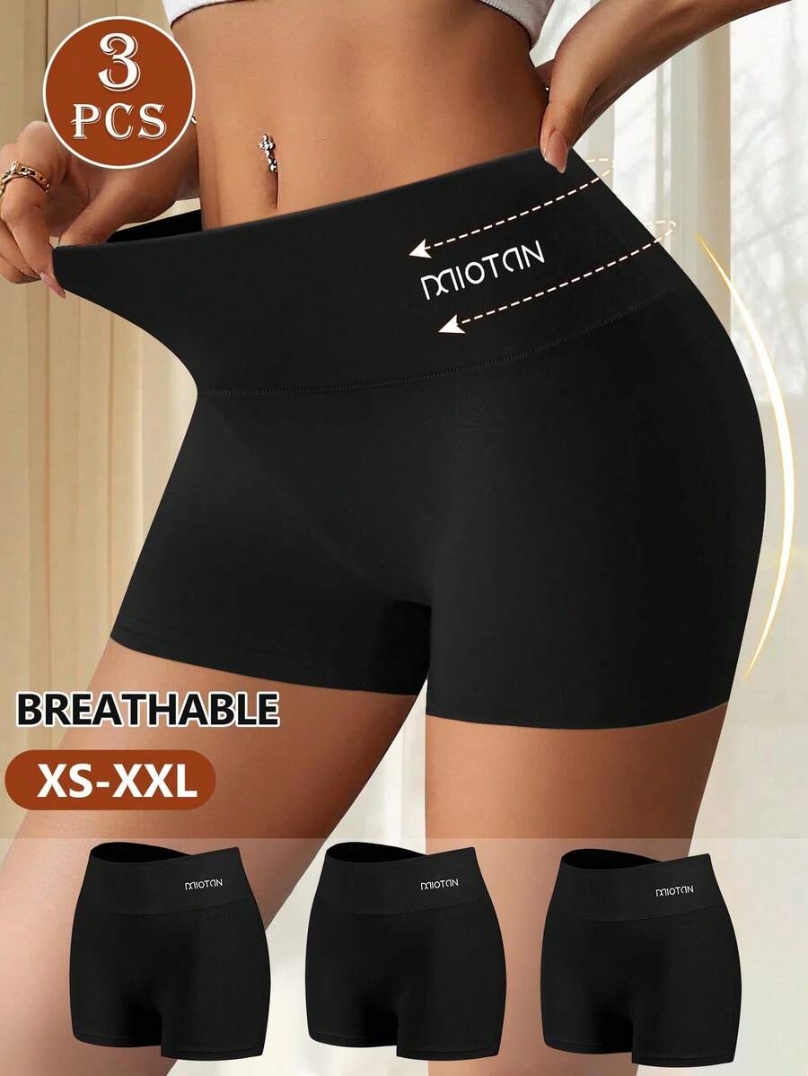 MEIYATING 3pcs/Pack Women's Comfortable Fit Boxer Briefs