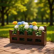 Miniature Rose Fence Flower Set, Decorative Prop Model, Balcony Partition, Mini Potted Plant, Home Decor - Climbing Rose - View 2