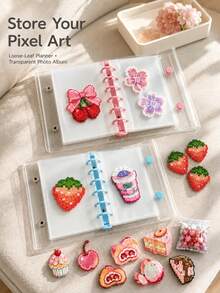 1pc Large Capacity Sticker Storage Organizer, Can Store Photos, Stickers, Cards, Bills, Invoices, 40 Capacity, File Organizer Album, Suitable For Classroom, Home, Office And Travel, Perler Beads - A - View 5