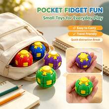 Colorful Transformable Spherical Rotating Gyro Toy Set; Features 