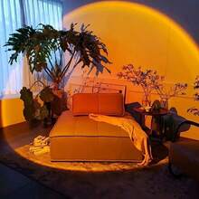 RGB 7-Color Mode USB LED Sunset Projection Lamp, Transparent Projection USB Light, Popular Atmosphere Light, Suitable For Home Decor, Christmas/Wedding Decoration, Desktop Accessories, Travel, Camping And Birthday Party Decoration - Sunset Projection Lamp - View 4