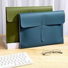 Fashion Leather Document Bag Business Folder Storage Pouch Contract Thickened Waterproof Portable Archive Bag - Multicolor - View 4