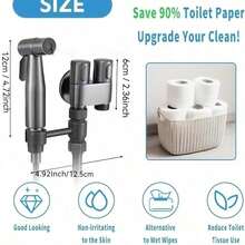 1pc Portable Sit Down Shower Kit, 304 Stainless Steel Toilet Bidet With Adjustable Water Pressure, Compatible With American Toilets, Sitting Bathtub & Commode - Multiple Styles - View 10