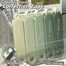5pcs Transparent Design Modern Tone White Pull-Out Correction Tape, Quick Dry Instant Correction, School Office Supplies Easy To Use, Ins Style Popular Gradient Silent Smooth - A27 Correction Tapes - View 16
