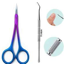 1pc/2pcs Portable Multi-Function Stainless Steel Cuticle Scissors, Trimming Pliers, Affordable Exfoliating Scissors With Sharp Elbow, Suitable For Trimming Eyebrows, Nose Hair And Eyelashes, Hand And Foot Care Beauty Tool, Student Back To School Dorm Essential, Travel Essential, Summer Special Nail Care Product, Cuticle Pusher. (One Size Fits All As A Regular Nail File) - Multiple Styles - View 9