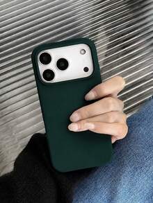 VRNOEI 深綠色全包覆軟手機殼，相容 iPhone 17、17 Air、17 Pro、17 Pro Max，防摔防刮，相容 iPhone 13、11、12、16 Pro Max、15、14 Plus - 墨綠色 - 查看 2