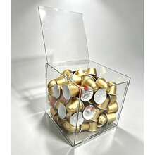 1pc Acrylic Coffee Capsule Storage Box With Lid, Suitable For Capsule Coffee Machine, Coffee Capsules, Tea Bags And Candies, Transparent Dust-Proof Reusable Container, Ideal For Office, Kitchen, Coffee Shop - Multicolor - View 5