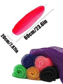 Authentic African Exfoliating Net Sponge, Suitable For Body And Back Scrubbing, Light Beige Nylon Fiber Bathing System, Stretchable Shower Sponge, Suitable For All Skin Types, Ideal For Daily Use - Multiple Styles - View 5