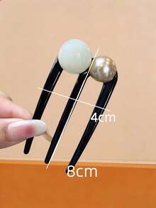 3/2/1 Set Elegant Three-Prong Faux Pearl Hair Clips, U-Shaped Hair Accessories Suitable For Daily Wear, Can Be Used For Hairstyle Styling And Hair Decoration, Practical Hair Tool Combination, Versatile For Various Hairstyles, Suitable For All Seasons, Hair Clips - Multicolor - View 10