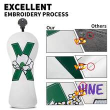 Sakura Series White Golf Club Head Cover, Golf Accessories, Golf Supplies, Durable Materials, Providing The Best Protection For Your Golf Club. - Multicolor - View 3