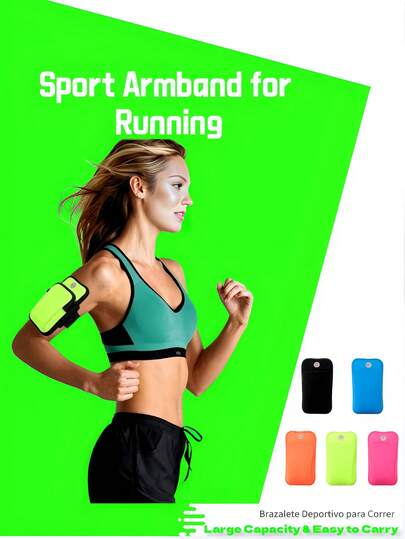 Running Armband, Cycling Phone Pouch, Cell Phone Holder Bag, Lightweight Waterproof Sports Arm Sleeve For Men Women, Large‑Capacity Fitness Gear For Gym Running Cycling Home Use