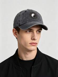 1pc Women's Personalized Baseball Cap With Ancient Chinese Tai Chi Bagua Pattern, Mysterious Street Casual Travel Versatile - Multicolor - View 4
