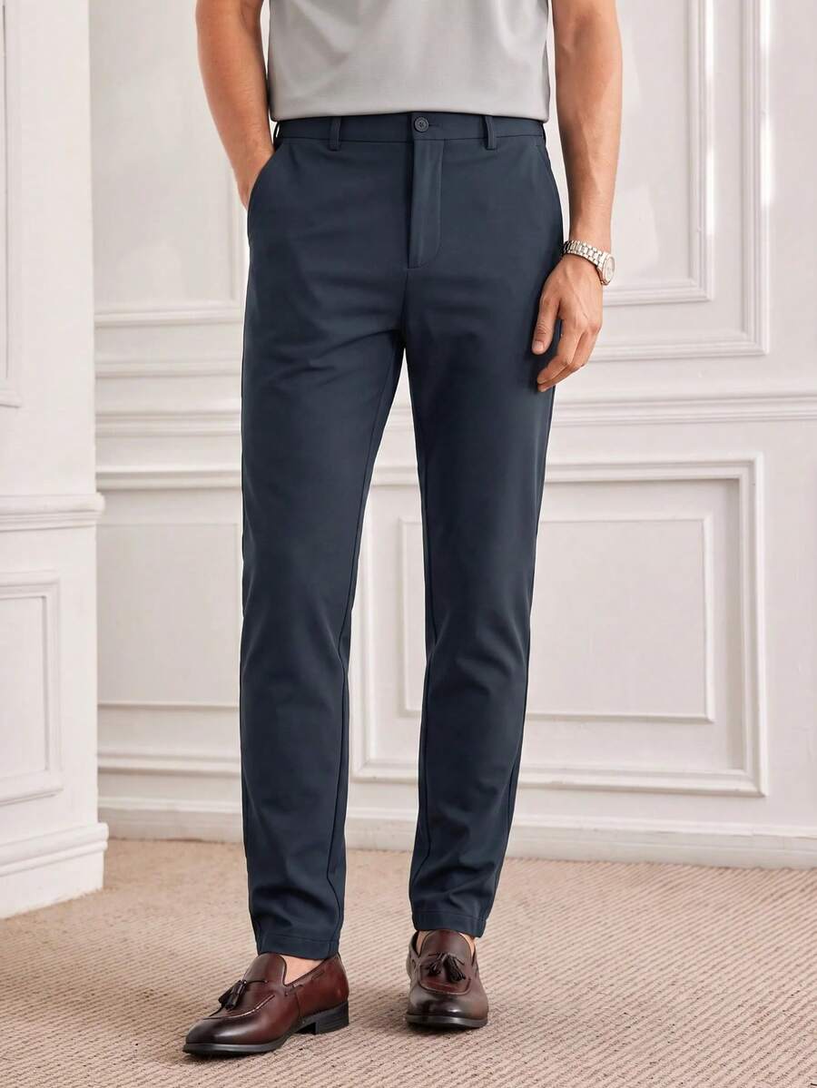 Officeau Men's Business Office Dress Pants, Outdoor Sports Golf - Dark Grey - View 1