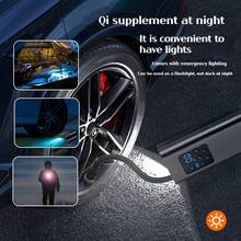 Kompresor Udara Portabel dengan Layar Digital, Pompa Ban, Pengisian Cepat Nirkabel, Dilengkapi Lampu LED, Cocok untuk Sepeda Motor dan Sepeda - Pompa udara portabel dengan tampilan digital - View 9