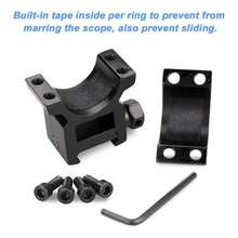 High-Profile 22mm Tactical Scope Mount - Black - View 3