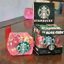 1pc High Transparency TPR Cube Soft Toy, Squishy N-EEDOH Style Comfortable Touch, Filled With Colorful Decorative Accessories, Squeeze And Stretch To Release Stress - Multicolor - View 1