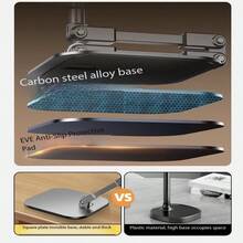Rotatable Tablet Stand Desktop Support Phone Holder For Learning And Live Streaming, Metal Folding Carbon Steel Phone Stand, 360° Rotating Telescopic Slouchy Tablet Holder - View 9