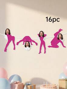8/12/16pcs Custom Photo Bachelorette Face Banner,Bride Face With Veil,Funny Bach Party Decorations - Multicolor - View 21