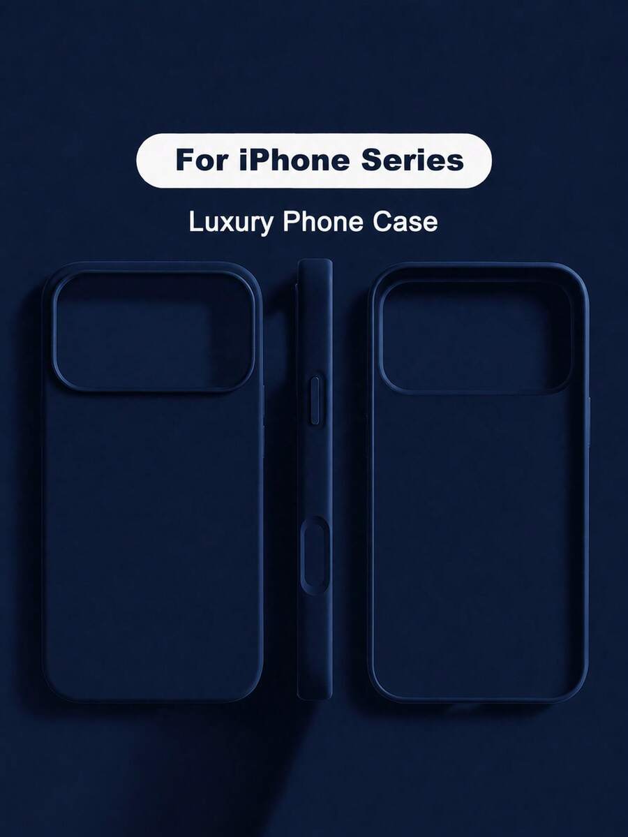 VRNOEI 深藍色全包覆軟手機殼,相容 iPhone 17、17 Air、17 Pro、17 Pro Max,防摔防刮,相容 iPhone 13、11、12、16 Pro Max、15、14 Plus - 深藍色 - 查看 1