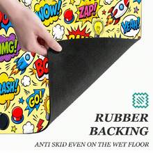 Printed Pattern Drainage Mat/Absorbent Mat/Drying Mat Coffee Machine Tableware Drying Mat - Absorbent Polyester Desktop Protector Mat With Rubber Non-Slip Backing, For Kitchen Countertop Decoration - Home Bar And Dining Table Placemat - Multicolor - View 8