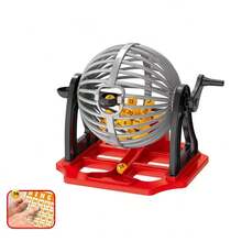1pc New Classic Mini Bingo Lottery Game Rotating Machine, Suitable For Family, Party, Social Events And Drinking Games - Multicolor - View 6