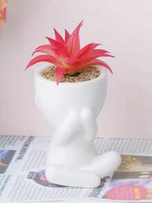 1/3pcs Artificial Succulent Plants, Single Mini Succulent Potted Plant, 3 Styles Available, Cartoon Style, PP Material, PE Material, Green, Desktop Decor, Home Decor, Hotel, Restaurant, Living Room, Bedroom - Multicolor - View 12