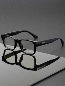 1pc Unisex Vintage Square Metal Frame High Quality Minimalist Fashion Eyeglasses For Reading Phone, Computer, Daily Wear - Clear - View 11