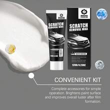 120g Car Scratch Removal Wax Kit, Auto Paint Scratch Repair Paste With Sponge & Cleaning Cloth, Remove Minor Scratches Stains Oxidation, Polishing Wax For Vehicle Surface Car Care Supplies - Car Scratch Repair Kit - View 11