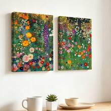 2件組 Gustav Klimt 農場花園帆布藝術牆面海報，有框 + 無框房間裝飾，Klimt 海報套裝，Klimt 花卉，牆面藝術印刷，Gustav Klimt 牆面裝飾，居家牆面裝飾，客廳裝飾，臥室裝飾 - 2pcs - 查看 11