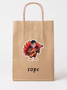 10/20/40pcs Custom Photo Thanksgiving Turkey Sticker, Personalized Kid Turkey Decal For Mugs Cups Gift Bags Party Favor Autumn Holiday Decoration - Multicolor - View 12