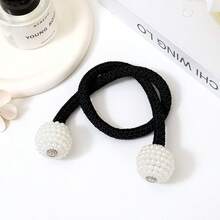 2pcs Magnetic Curtain Tiebacks, Polyester Rope Material, Modern Style, Suitable For Home Office Decor, Birthday Graduation Gift Choice - Curtain Tieback Pair, Curtain Tie Rope, Curtain Buckle, Curtain Ring, Curtain Tie, Bed Curtain Storage Rope, Magnetic Pearl, No Drilling, Bundling - one-size - View 8