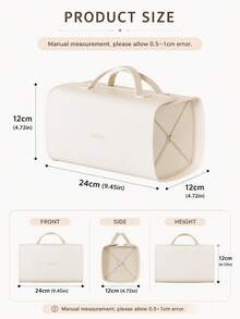 1pc All-In-One 4-In-1 Detachable Makeup Bag, Portable Travel Toiletry Bag, Suitable For Women, Can Store Cosmetics, Makeup, Lipstick, Stationery, Etc., Ideal Christmas And Birthday Gift, Perfect For Mom, Nurse And Girls - Multicolor - View 5