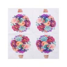 Colorful Hydrangea Print Disposable Paper Napkins, Party Napkins For Tea Party, Bridal Shower, Wedding Decor, Rustic Table Setting - View 3