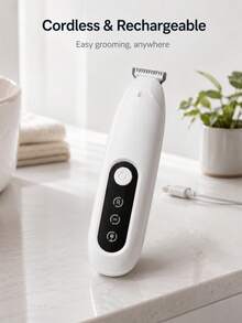 Pet Paw Hair Trimmer, Suitable For Dogs And Cats, 18mm Wide Blade Electric Grooming Clipper With LED Light, USB Rechargeable Wireless Pet Hair Clipper, One-Button Design, Suitable For Paw Pads, Face, Ears And Small Areas, Suitable For Cats, Dogs, Rabbits And Other Small Pets Home Grooming Tool - Multicolor - View 9