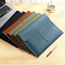 Fashion Leather Document Bag Business Folder Storage Pouch Contract Thickened Waterproof Portable Archive Bag - Multicolor - View 1