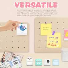 Self‑Adhesive Continuous Paper Rolls, Color & White Background, For Mini Portable Label Printer, DIY Journal Sticker, Classification Marking - Multicolor - View 1