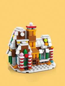 6-In-1 Santa Claus, Snowman, Reindeer, Christmas Tree, Small Train, Christmas House, Gingerbread House, Reindeer Sleigh, Christmas Cake, Waffle House, Christmas Tree Music Box Building Block Set, 14+ Years Old Educational DIY Assembly Model, Christmas Party Decor,Building Blocks Train,Christmas Tree Decorations,Car Building Blocks - Multicolor - View 12