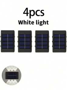 Solar Wall Light 6-LED Solar Fence Light Outdoor Dual-Head Garden Light Suitable For Yard, Villa, Balcony, Garden, Pathway, Stairs, Poolside Decoration Create Warm Atmosphere - Solar Wall Light - View 11