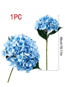1pc/3pcs/6pcs Blue Artificial Hydrangea, Long Bendable Stem DIY Floral Arrangement, Realistic Silk Material, Long-Lasting Non-Fading, Suitable For Wedding Table Flowers, Living Room Vase, Party Backdrop, Home Decor, Party Decoration, Dining Table Centerpiece, Engagement Party Decor, Thanksgiving Home Decor, Christmas Decoration, Birthday Gift, Arch Floral Wreath, Wedding Decoration, Gift For Women - Baby Blue - View 13