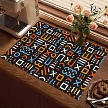 Printed Pattern Drainage Mat/Absorbent Mat/Drying Mat Coffee Machine Tableware Drying Mat - Absorbent Polyester Tabletop Protector Mat With Rubber Non-Slip Backing, For Kitchen Countertop Decor - Home Bar And Dining Table Placemat - Multicolor - View 6