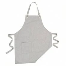 Multi-Color Customizable Logo Neck Apron, Cargo Style Style Premium Texture Apron, Adjustable Metal Buckle Shoulder Straps With Side Ties, Large Capacity Front Pockets, Asymmetrical Hem Apron, Barista Florist Hairdresser Baker Commercial Home Work Apron - Multicolor - View 7