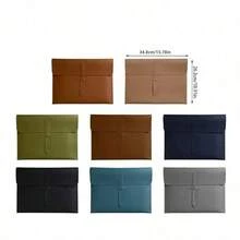 Fashion Leather Document Bag Business Folder Storage Pouch Contract Thickened Waterproof Portable Archive Bag - Multicolor - View 7