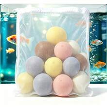 10/20pcs Water Purification And Bacteria Culture Balls Filter Media With Mesh Bag, Aquarium Biological Filtration Media For Fish Tank Water Quality Purification, Removing Aquarium Waste And Improving Water Quality - View 2