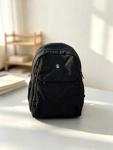 Real Shot Solid Color Unisex Outdoor Backpack, Compact Design, Multi-Pocket Multi-Zipper, Random Zipper Pull - Multicolor - View 12