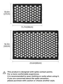 Acupressure Yoga Mat Massage Pad Acupuncture Mat Acupoint Massage Relief Pain Stress Back Body Pain Spiky Mat, Promote Sleep, Reduce Stress, Suitable For Home/Office Use - Black - View 6