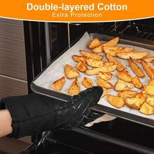 1 Pair Of Oven Mitts, Including 2 Pot Holders, Heat Resistant - View 5