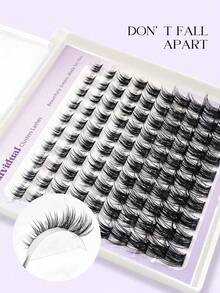 Asiteo 100pcs D-Curl Natural Lash Clusters, Cat Eye Thick & Long Lash Extension Kit 8-16mm Mixed Length, Lightweight & Natural False Eyelashes, Easy DIY At Home - D - View 4