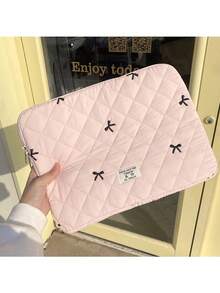1pc Ballet Style Bow Embroidery Laptop Sleeve, Compatible With 10/11 Inch , 13/14 Inch, 15/15.6 Inch Laptop - Multicolor - View 20