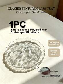 1/2/4件組不對稱玻璃杯墊套組，加厚耐熱桌面保護墊，時尚設計，適合居家裝飾、桌面佈置、玄關鑰匙收納、化妝品收納整理，兼具優雅與實用的時尚裝飾 - 透明彩繪玻璃 - 查看 8